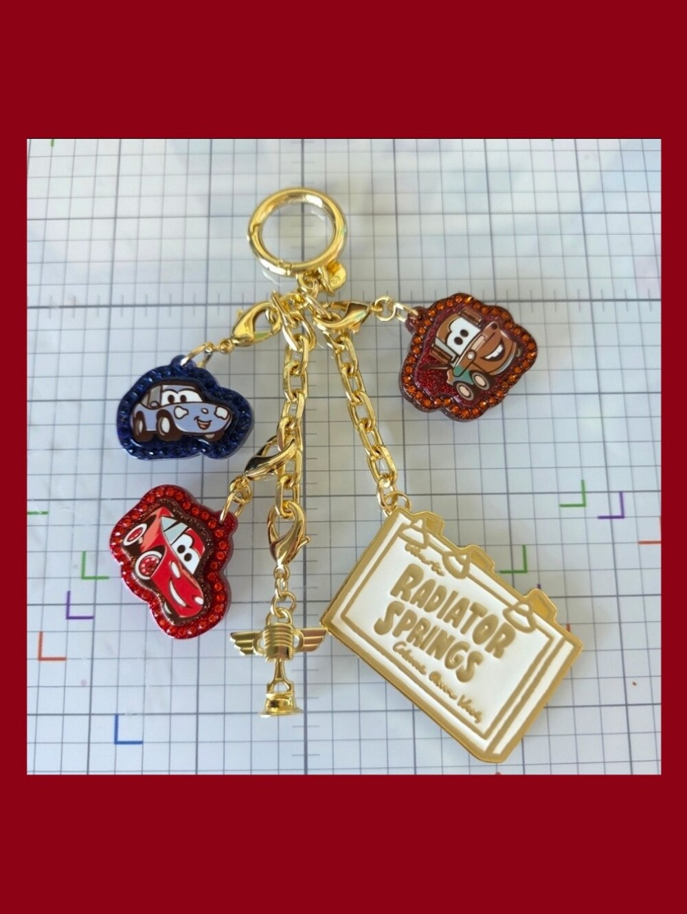 Disney Pixar Cars Cars Bag Charm Cluster